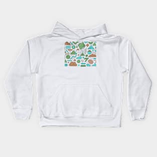 Colorful 80s Retro Geometric Pattern Kids Hoodie